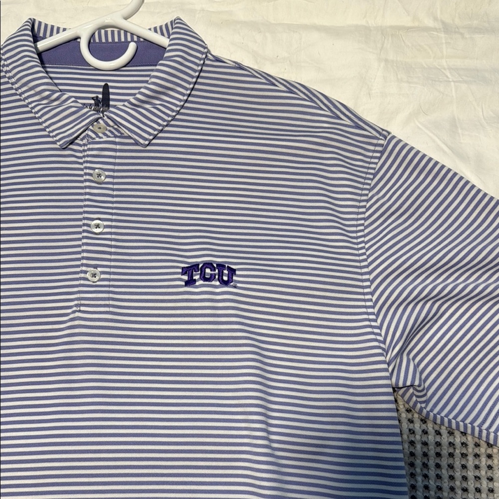 Johnnie-O TCU Light Purple/White Men's Polo Shirt